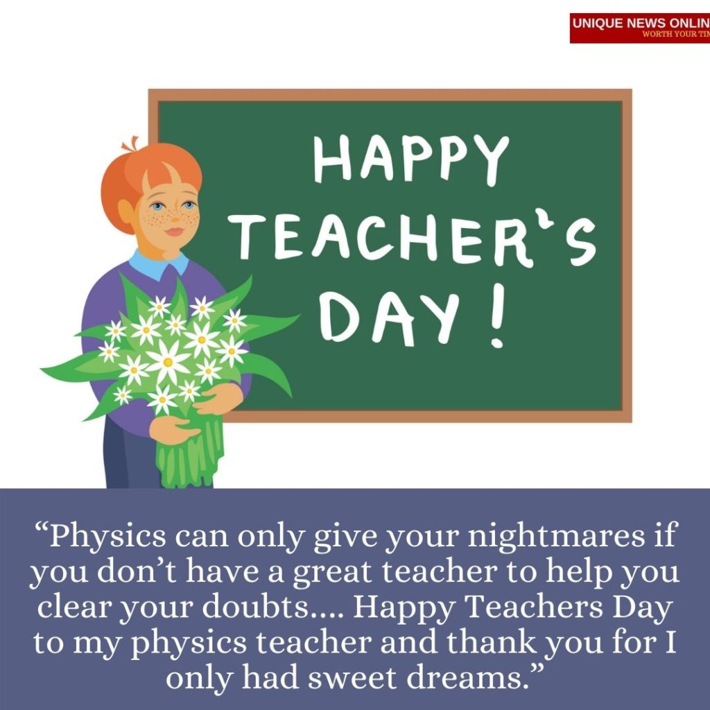 Happy Teachers' Day Wishes for Physics Teacher