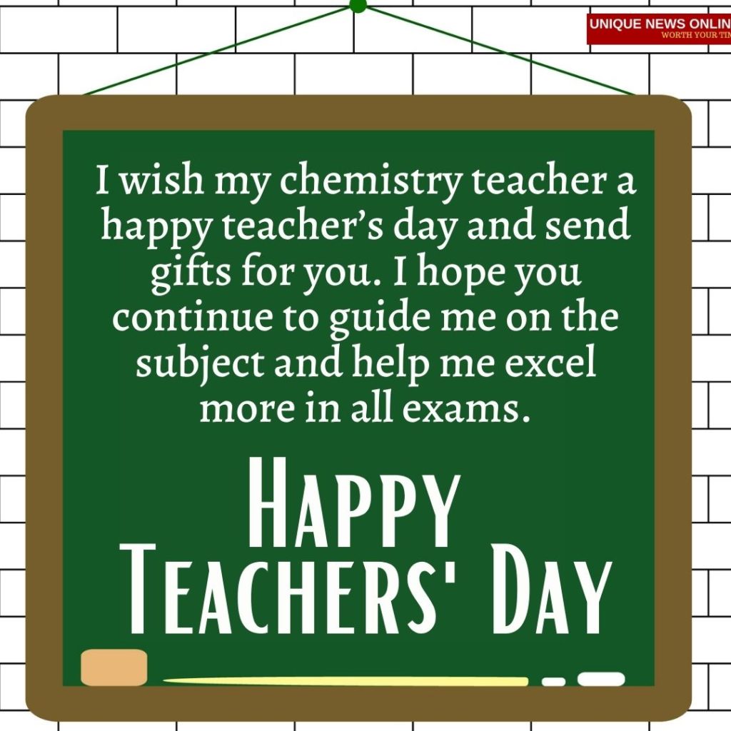 Happy Teachers' Day Wishes for Chemistry teacher