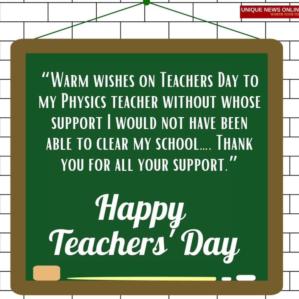 Happy Teachers' Day Greetings for Physics Teacher