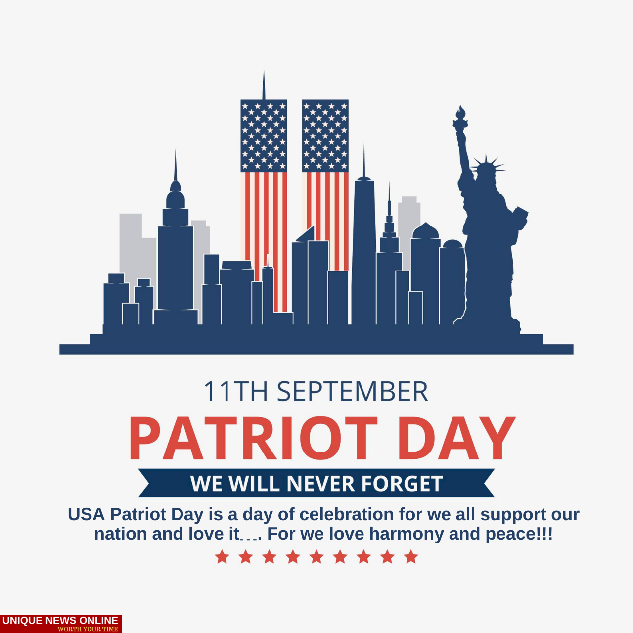 Patriot Day USA 2021: Quotes, Images, Sticker, Messages, Meme, Sayings, Slogan, and Banner to observe the 20th anniversary of 9/11