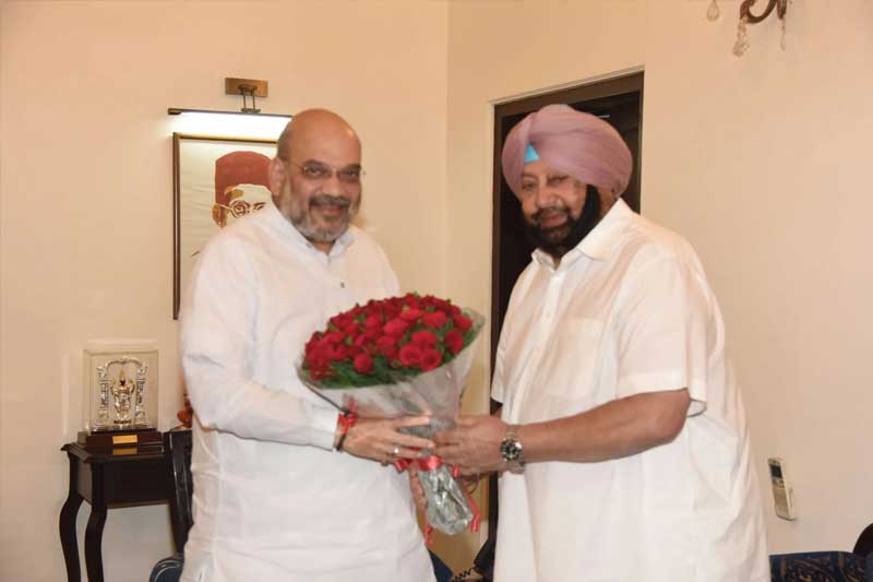 Captain Amarinder Singh met Amit Shah, his advisor said - talked over agricultural laws
