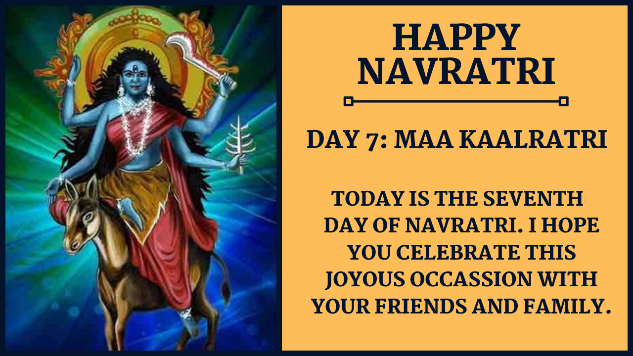 Navratri Day 7 Wishes and Images: Maa Kaalratri PNG, Status, and WhatsApp Status Video to Download