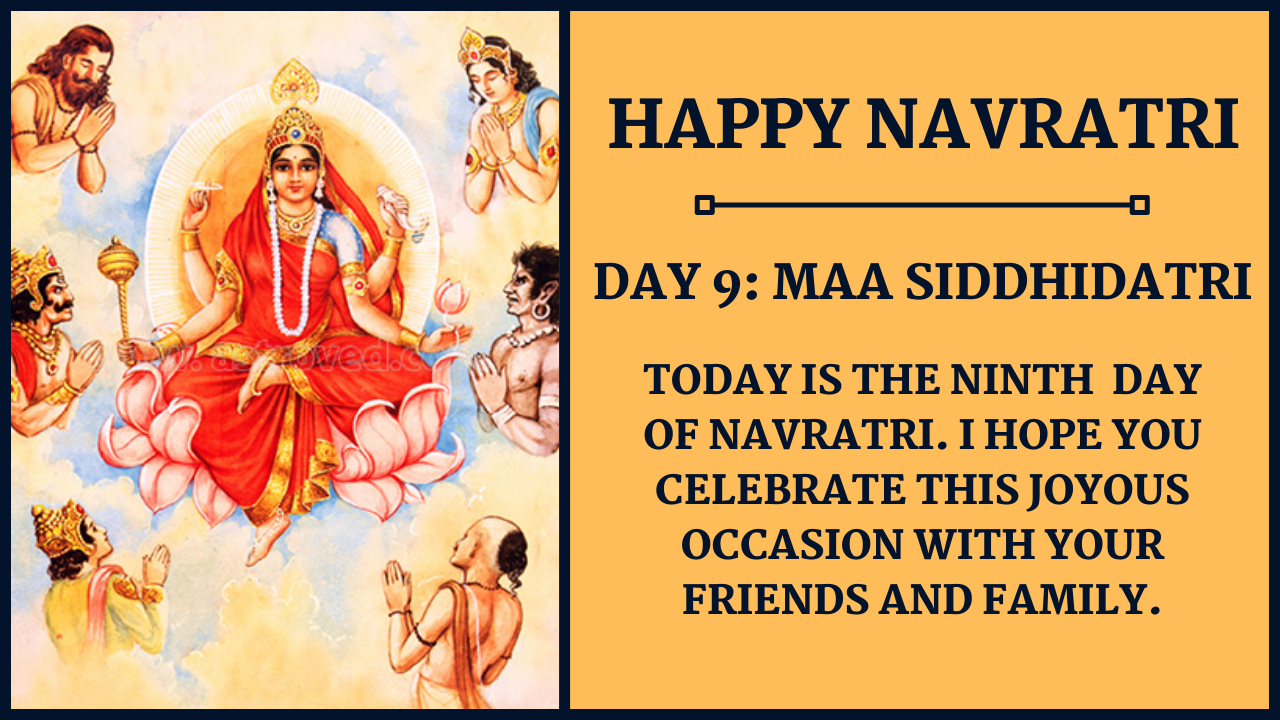 Navratri Day 9 Wishes and Images: Maa Siddhidatri PNG, Status, and WhatsApp Status Video to Download