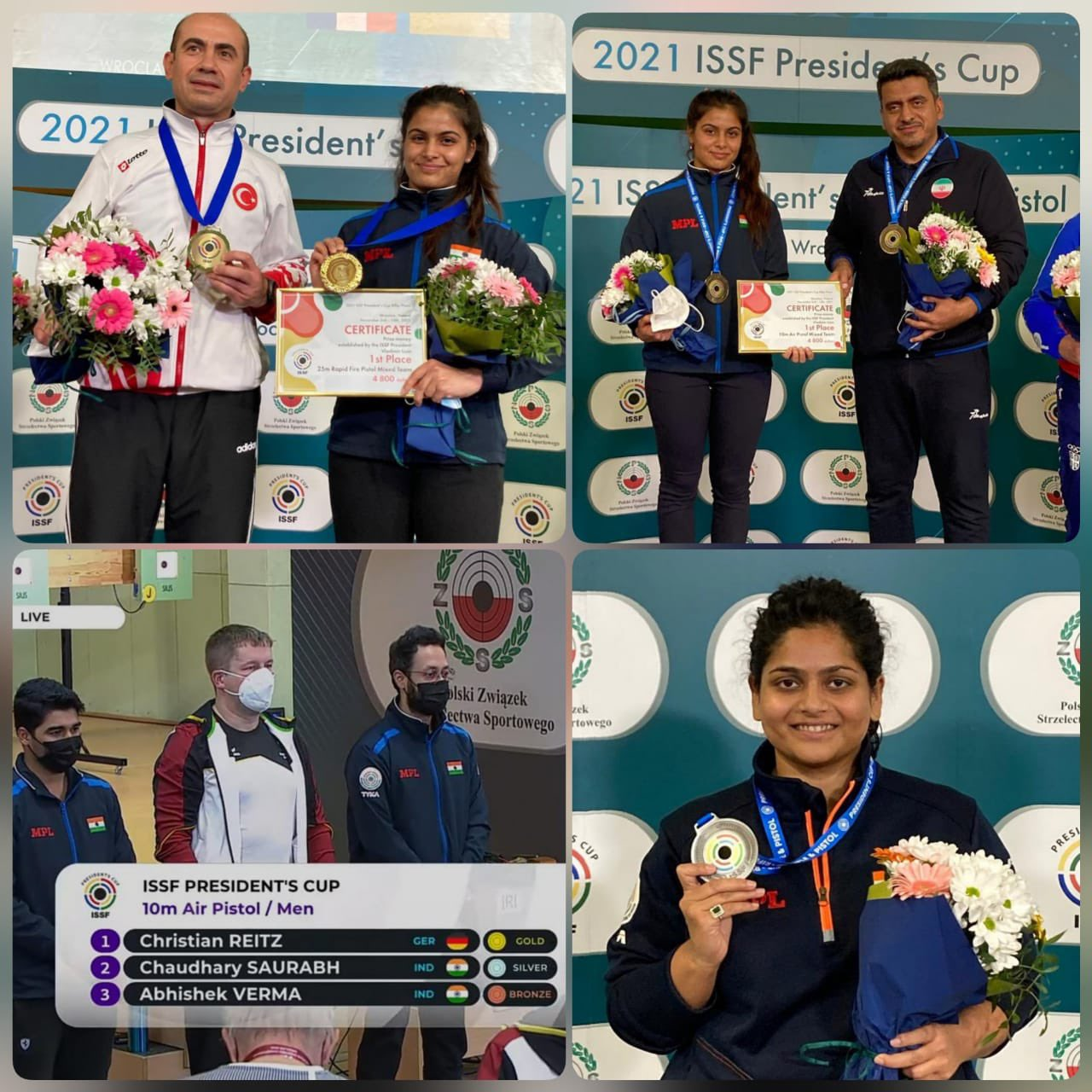PM Modi congratulates Indian shooters on winning medals at ISSF President's Cup