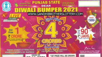 Punjab State Diwali Bumper Lottery 2021 Result
