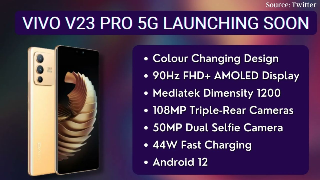Vivo v23 Pro 5G ची किंमत आणि स्पेसिफिकेशन लॉन्च होण्यापूर्वी लीक झाले: हा फोन काय ऑफर करतो हे जाणून घ्या