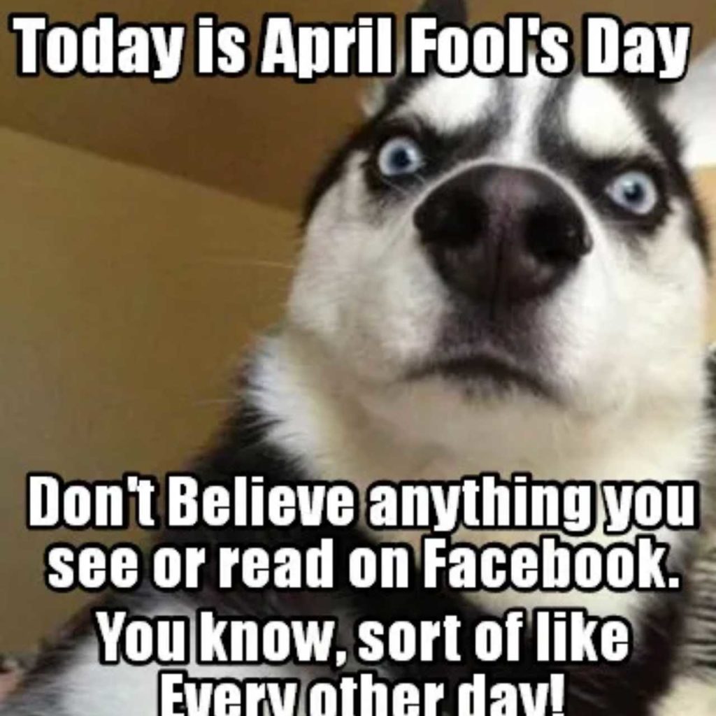 Today is April Fools' Day