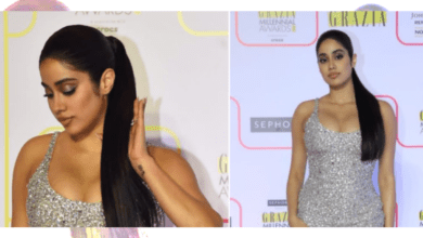 Photos: Janhvi Kapoor looks Amazing In Glittering Gown At Grazia Millenial Awards 2022