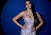 Janhvi Kapoor Is Oozing Shine In A Thigh-High Slit Brown Cocktail Dress: Images
