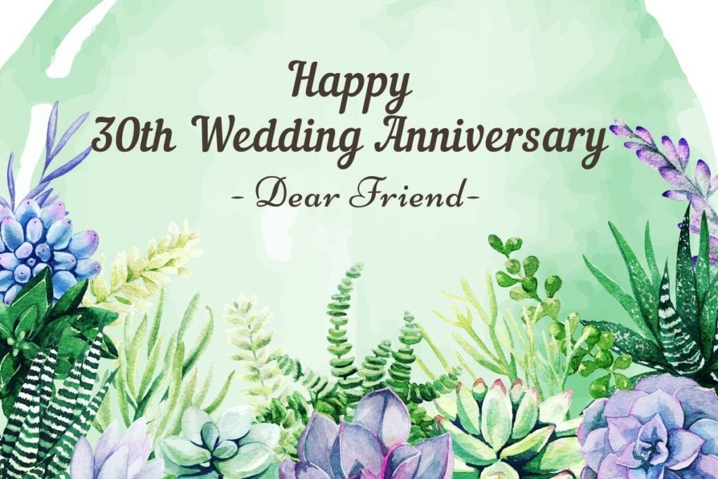 30th Wedding Anniversary Messages