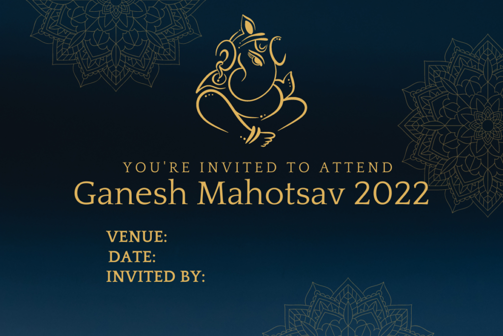 Ganesh Chaturthi Invitation Template