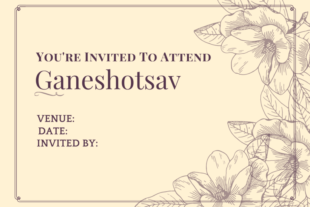 Ganesh Chaturthi 2022 Invitation Templates