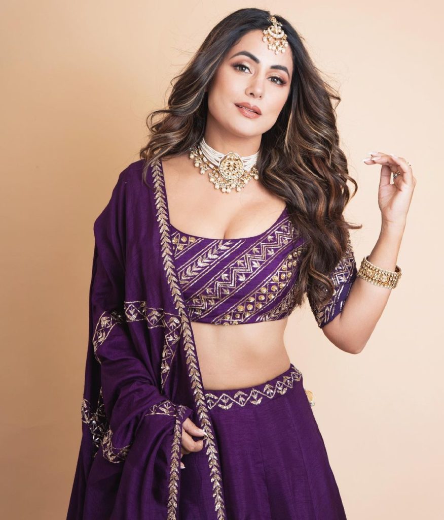 Hina Khan Purple