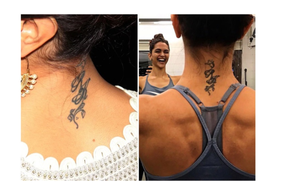 Deepika Padukone Neck Tattoo