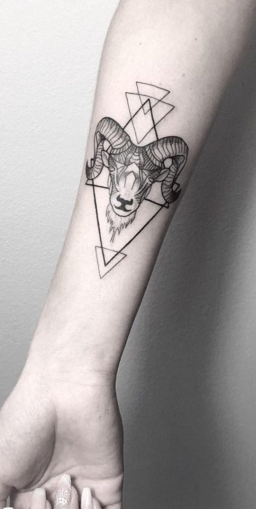 Aries Tattoo On Hand