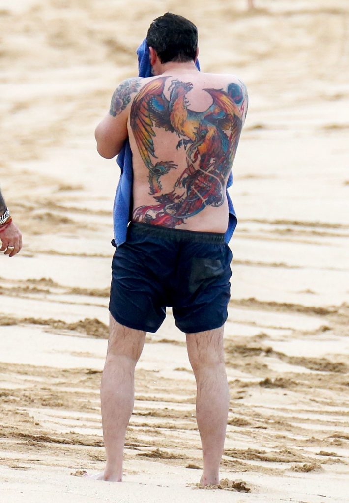 Ben Affleck Back Tattoo