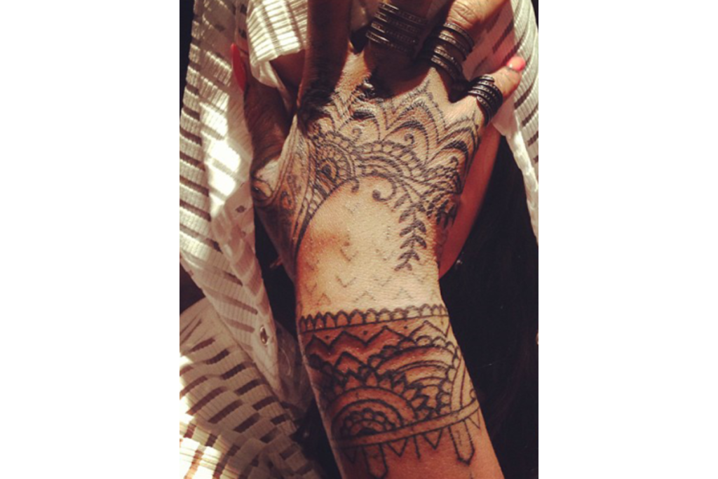 Rihanna hand Tattoos