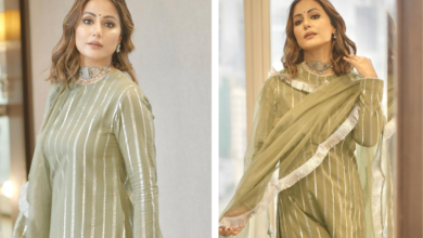 Hina Khan's Stunning and Bo*ld Olive Green Suit Has Major Festive Vibes: Fans Go Crazy