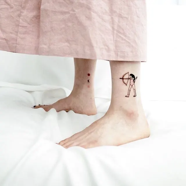 Sagittarius Tattoo Leg