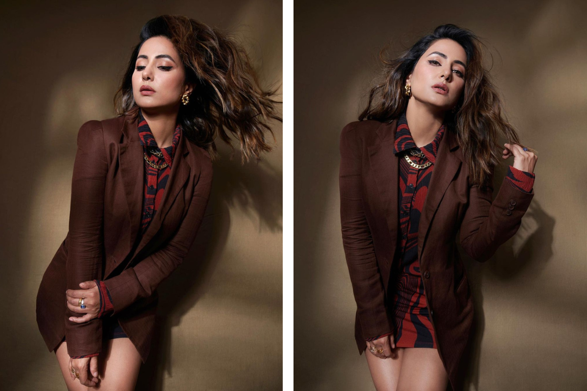 Hina Khan's bold mini skirt and blazer made fans go crazy over her hotness