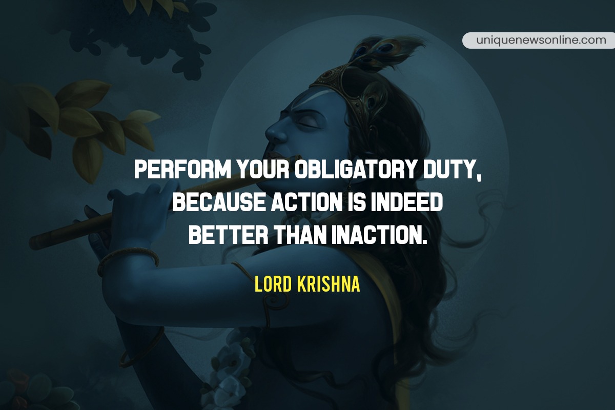 Perform Your Obligatory Duty, Because Action is Indeed. Better Than Inaction.