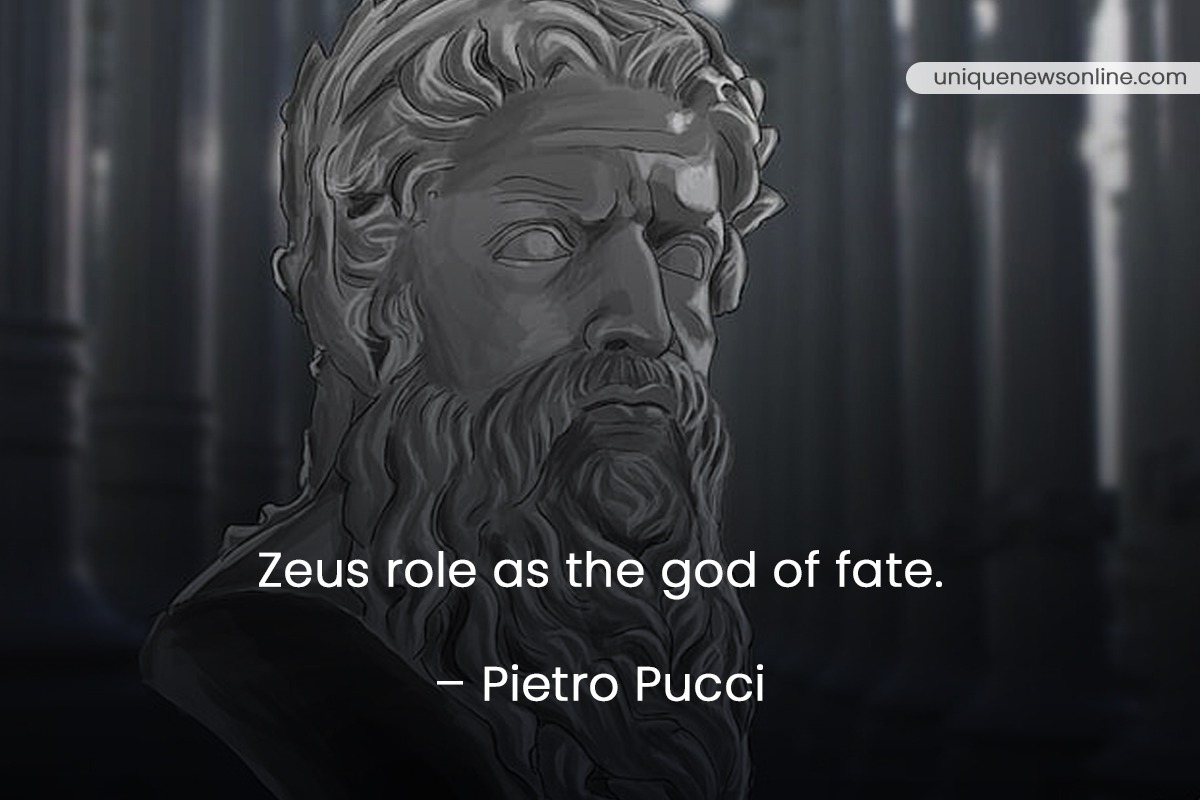 Zeus role as the god of fate. - Pietro Pucci