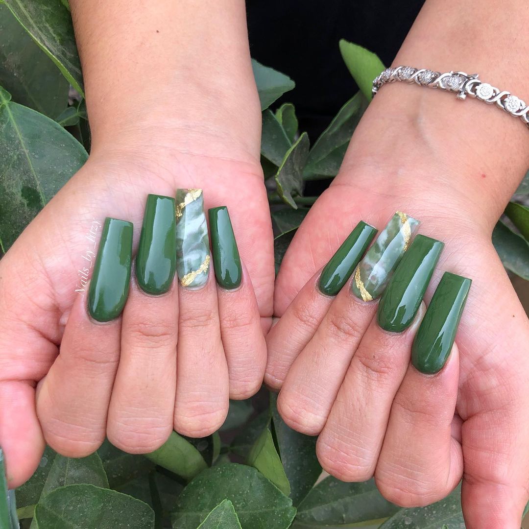 7 Olive Green Nail Designs Which Radiate Subtle Look, A Musttry in 2023