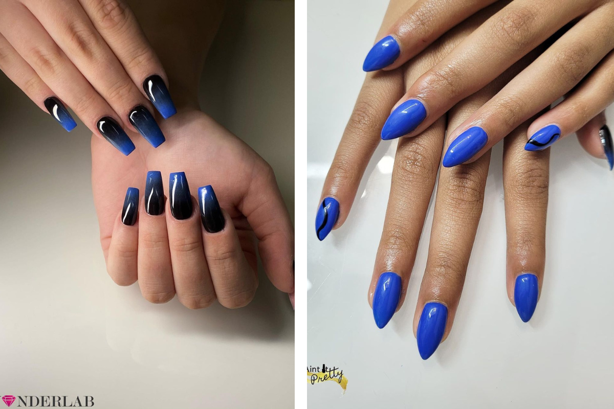 9 Strickingly Pretty Blue Nail Designs To Try Out