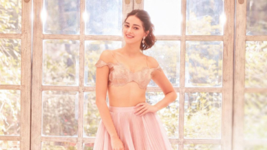 Ananya Panday In The Custom Amit Aggarwal Baby Pink Lehenga Is A Sight To Behold