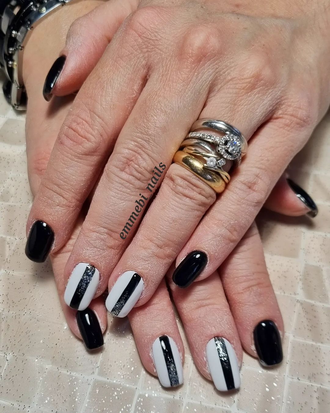 Black and White Nails