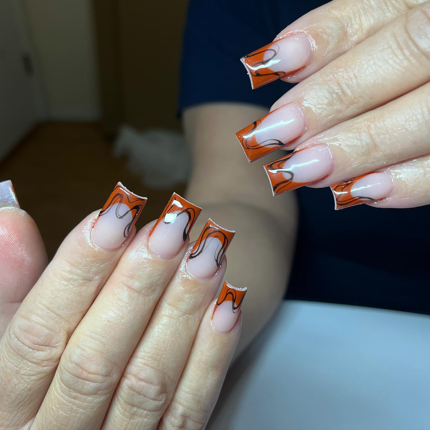 Burnt Orange Nail Designs