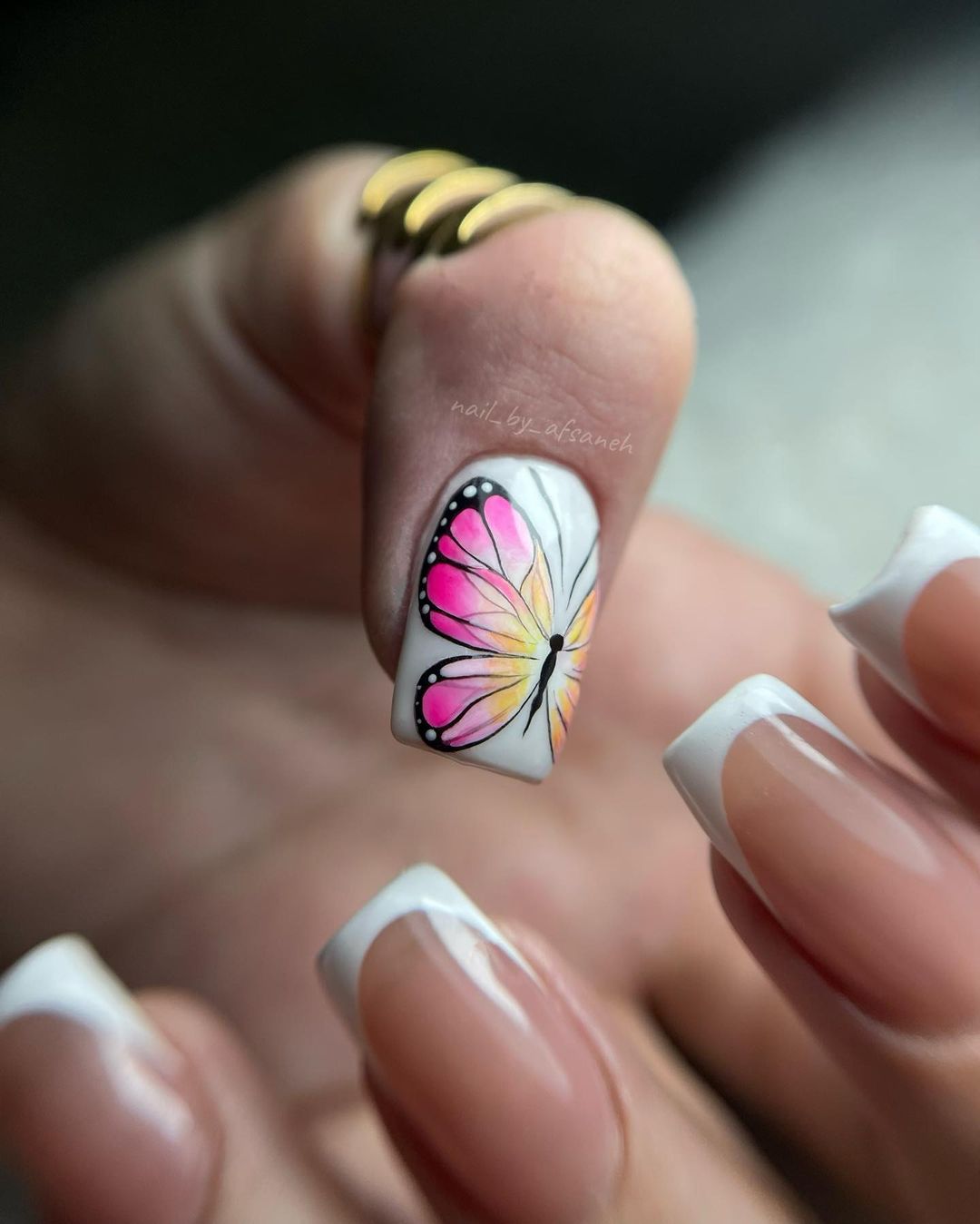 Trendy Butterfly Nail Designs 