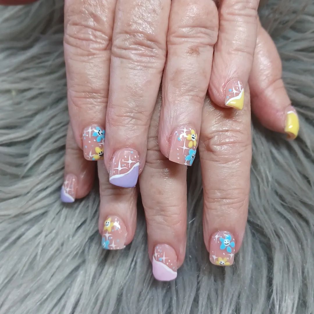 Pastel Clear Nail Designs