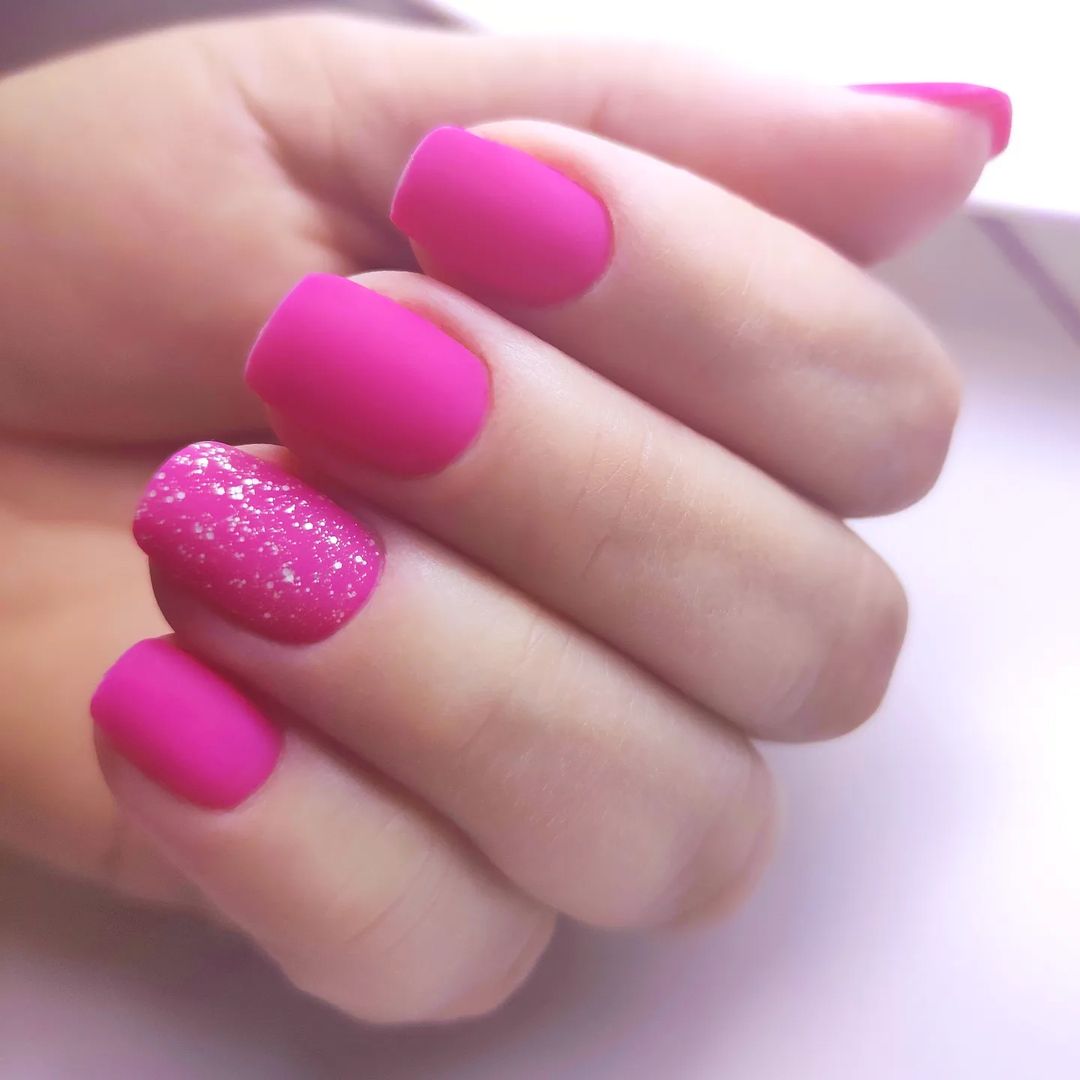 Pink Matte Nail Designs