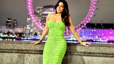 Shama Sikander Steals The Show In An Eye-catching Neon Bodycon Dress, Her Backdrop Being The Famous London Eye