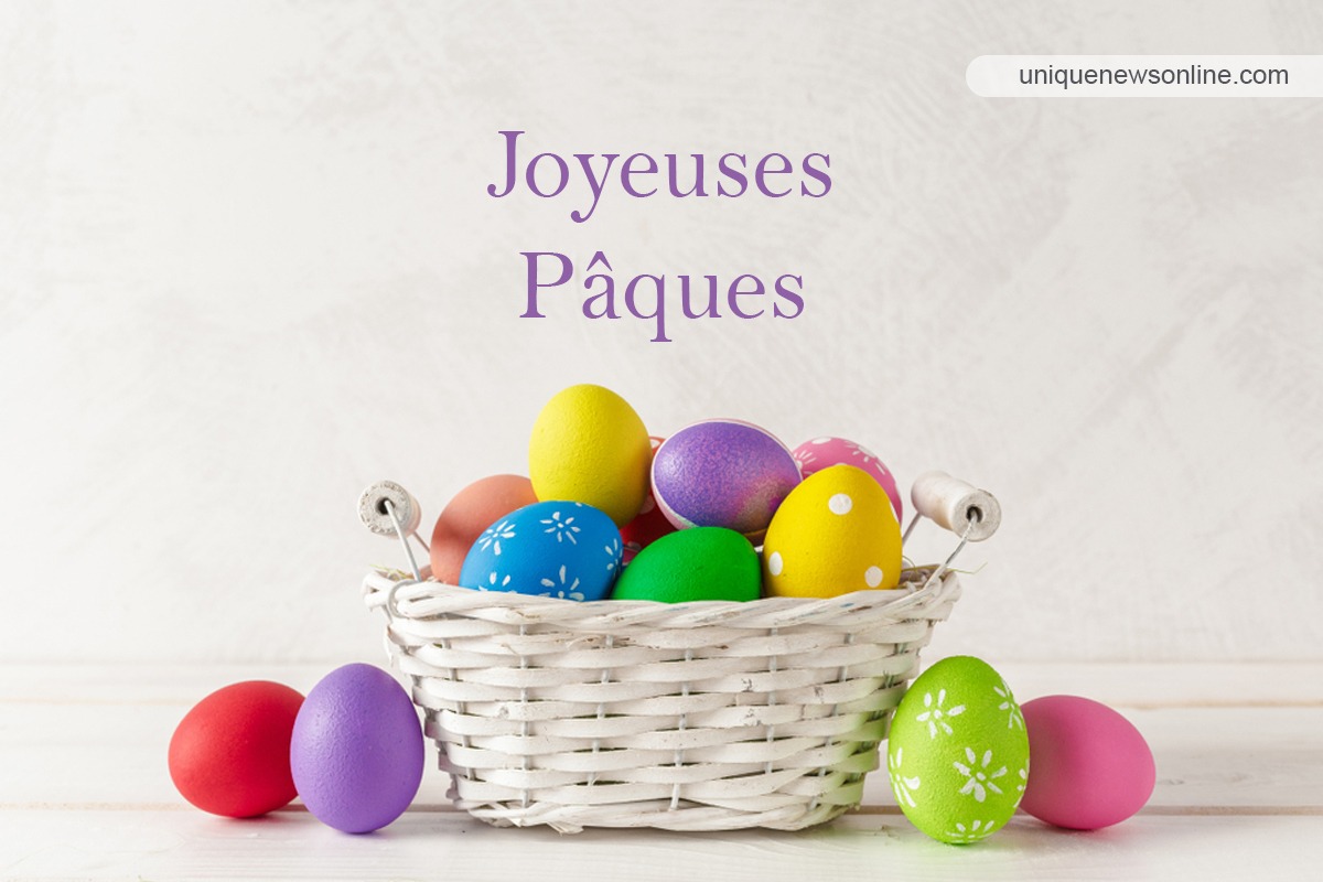 Happy Easter Sunday 2023 Wishes in French, Quotes, Messages, Greetings, Images, Sayings, Cliparts, Captions, and Stickers