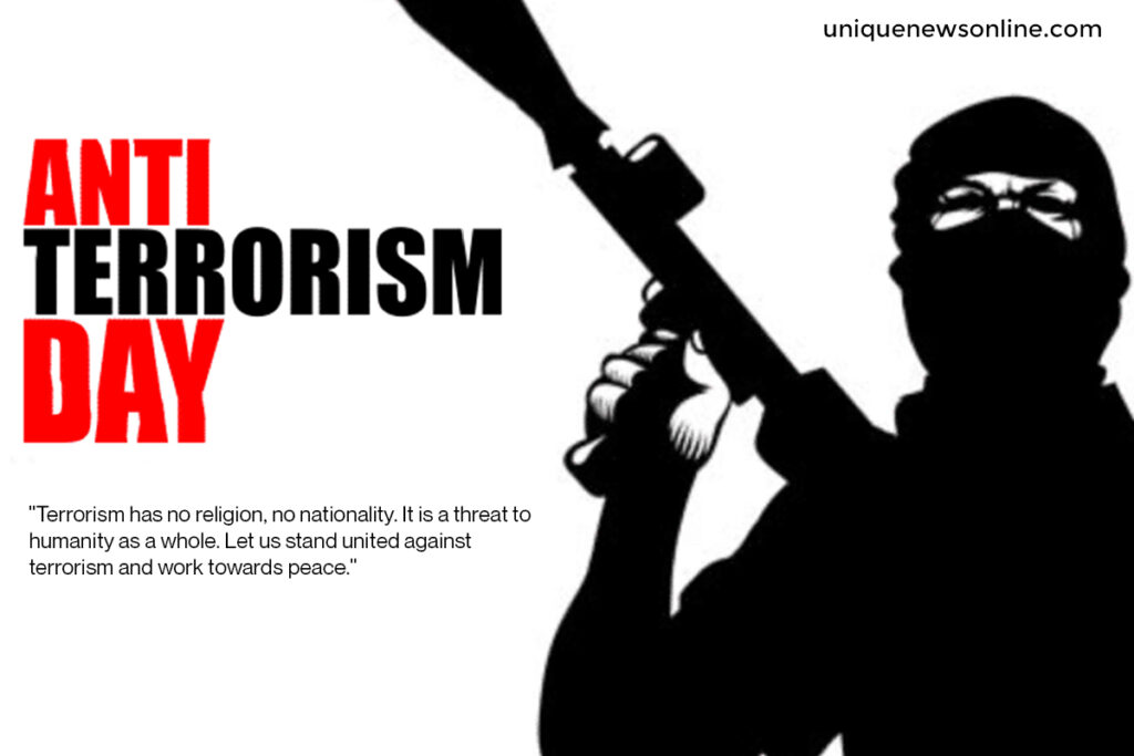National Anti-Terrorism Day greetings and Images