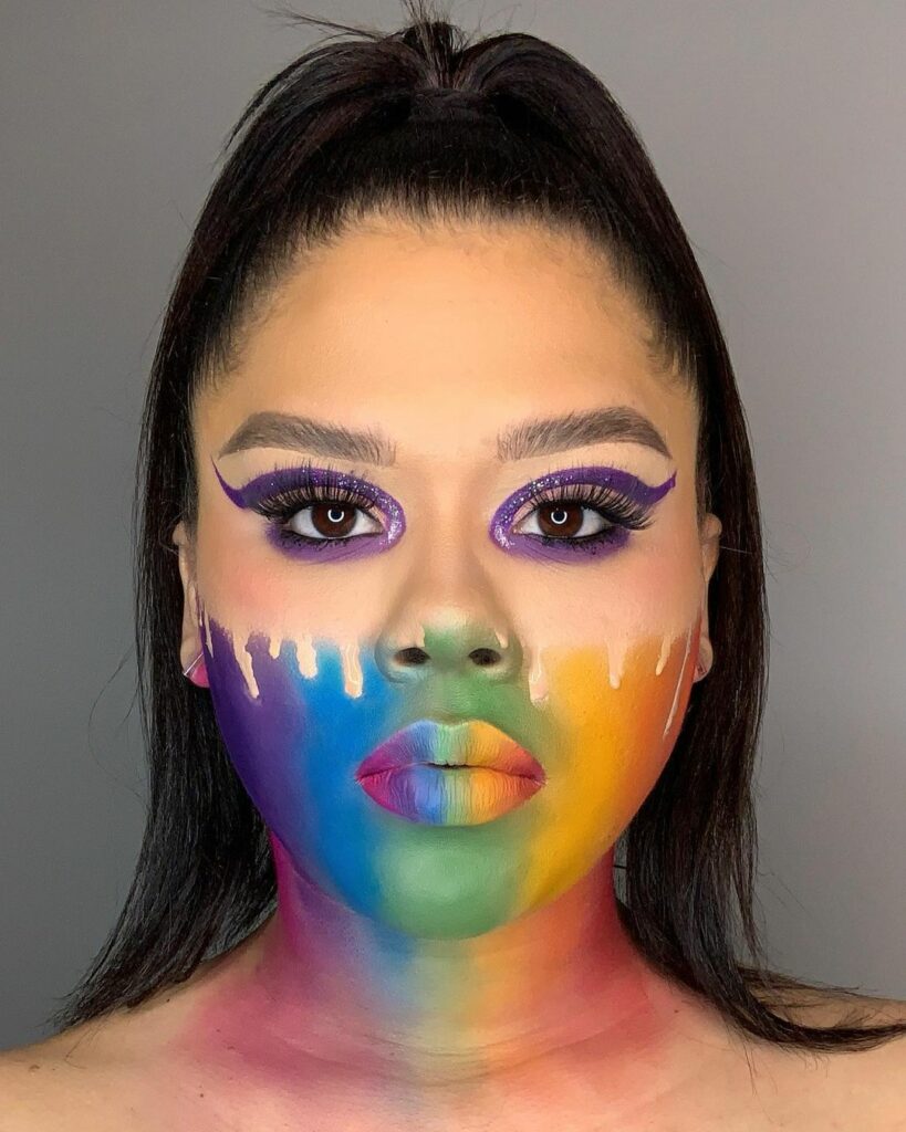 Face Painted Pride Makeup