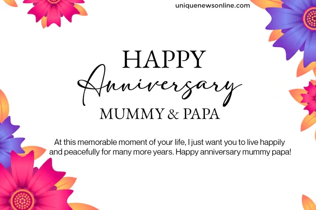 Happy Anniversary wishes for Mummy & Papa