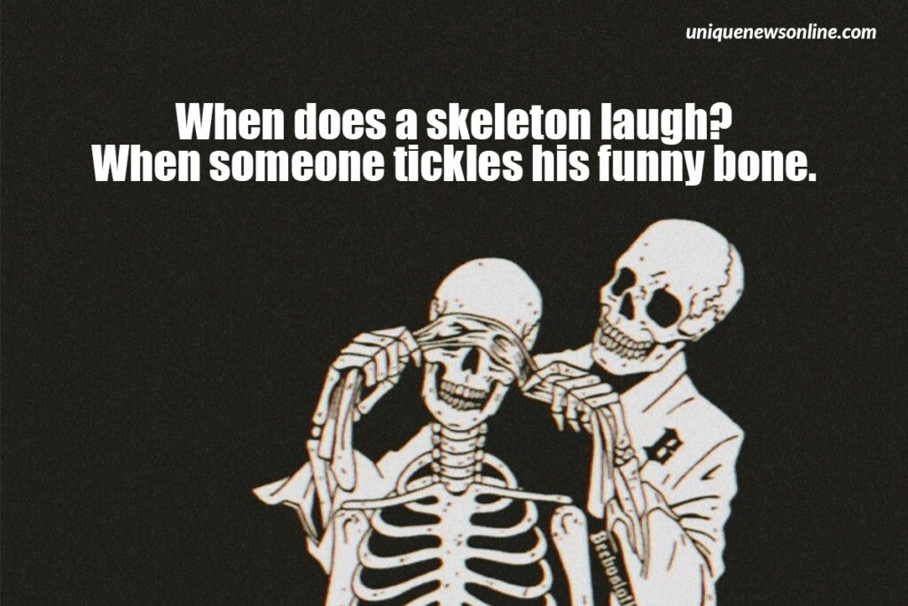 Why did the skeleton go to the party with a clock?

Because he wanted to have a bone-time!