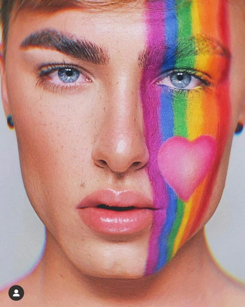 One Side Pride Makeup