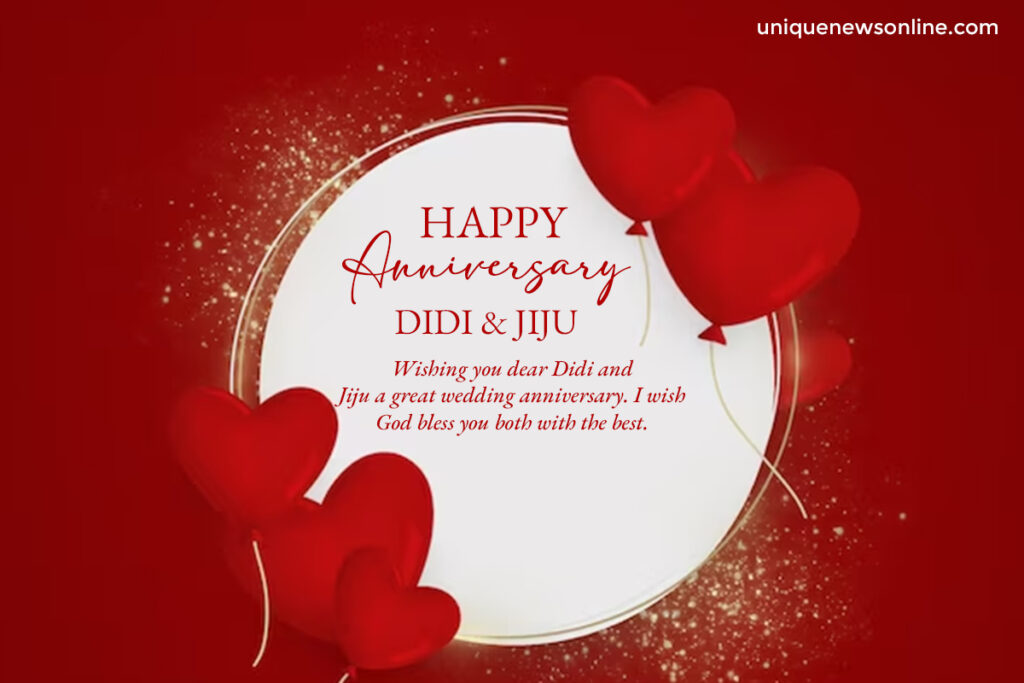 Marriage Anniversary wishes for Didi and Jiju