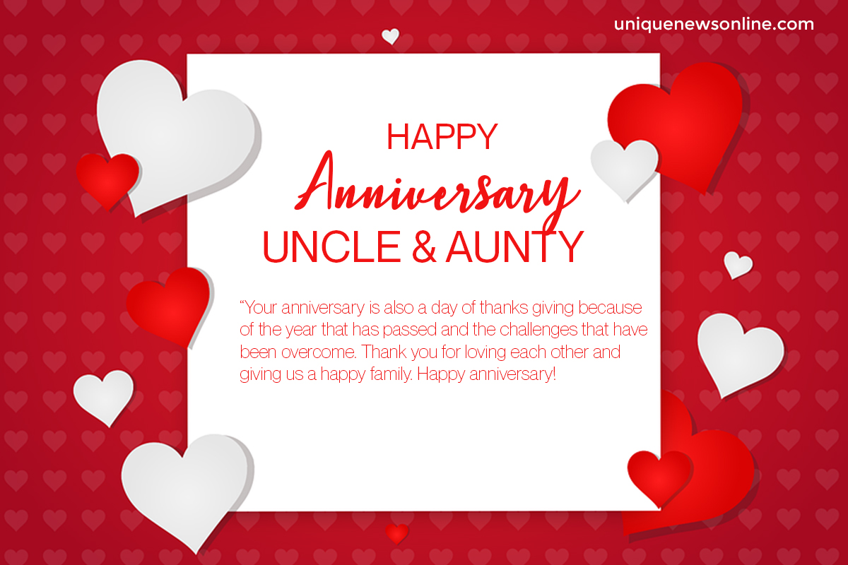Marriage Anniversary Wishes for Uncle and Aunty