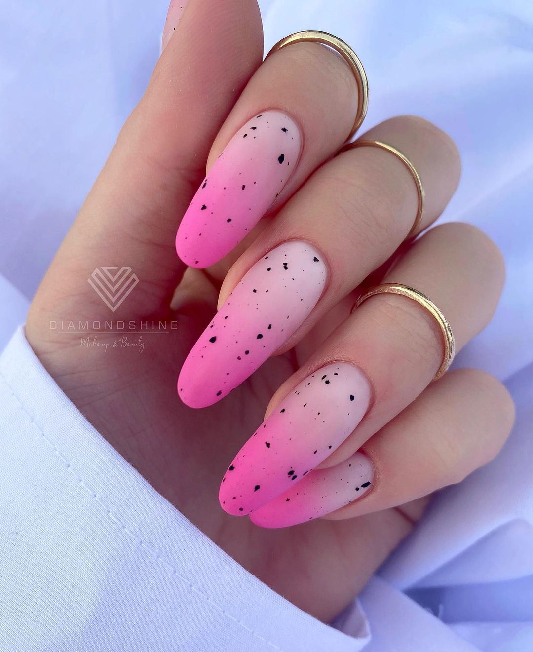 Pink Ombre Matte Nail Designs