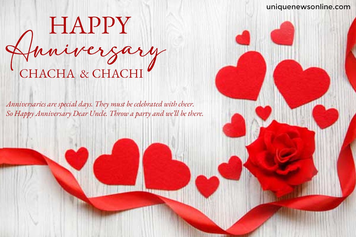 Happy Wedding Anniversary Wishes for Chacha and Chachi