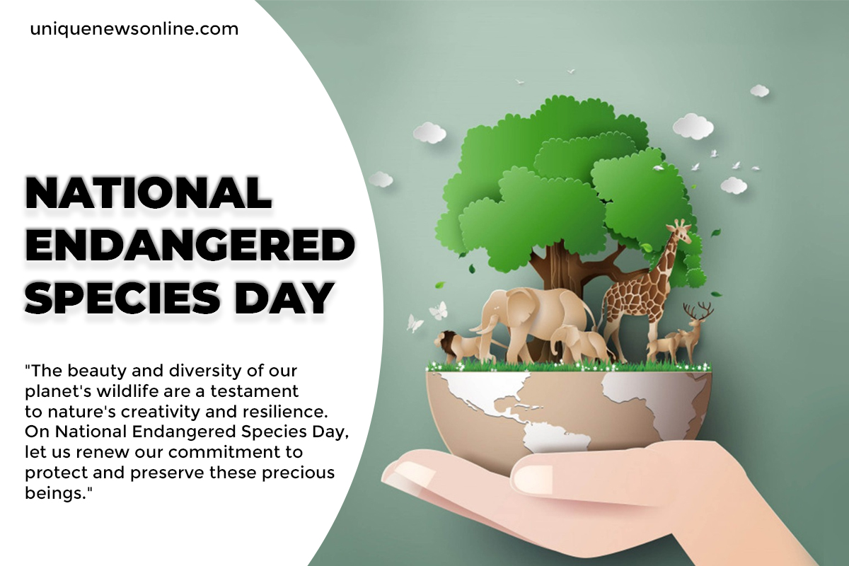 National Endangered Species Day 2023 Theme, Quotes, Images, Messages, Posters, Banners, Wishes, Drawings, Cliparts, and Instagram Captions