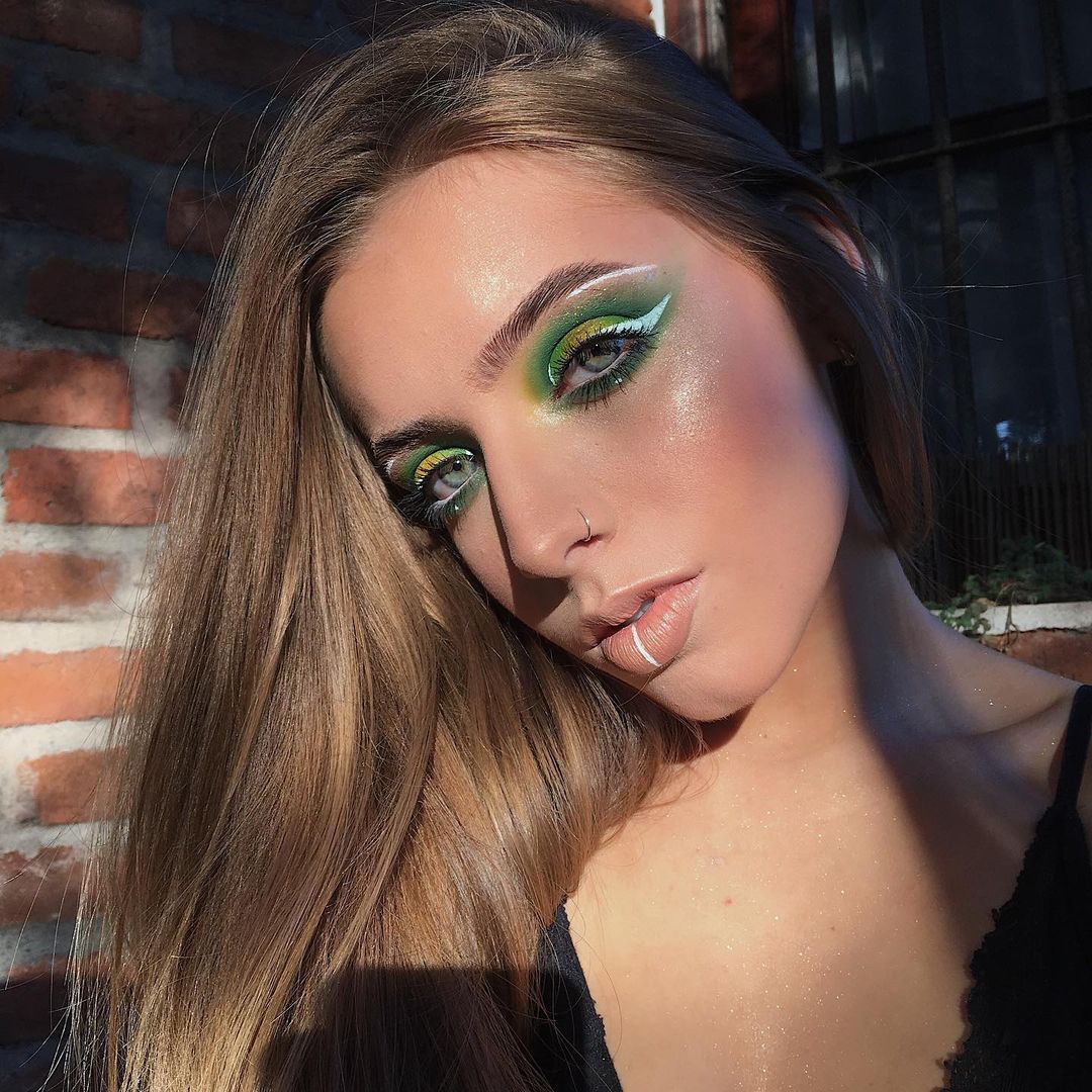 White Highlighted Rave Makeup Looks
