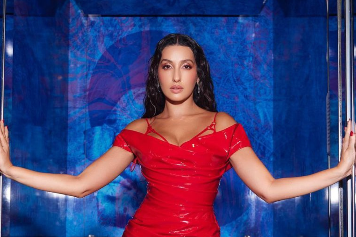 IIFA 2023: Nora Fatehi In Her Red Latex Nicolas Jebran Dress Is A Sight To  Behold!