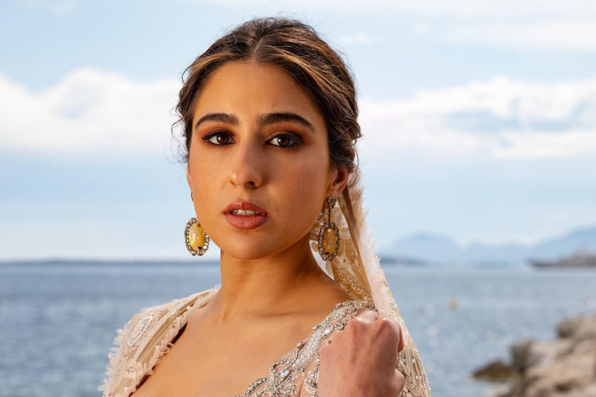 Cannes 2023: Sara Ali Khan Flaunts Her 'Indianess' In A Stunning Abu Jani - Sandeep Khosla Lehenga
