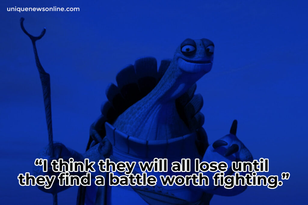 "Your story may not have such a happy beginning, but that doesn't make you who you are. It is the rest of your story, who you choose to be."  - Master Oogway Quotes